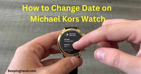 change date on watch michael kors|Michael Kors Watch date change.